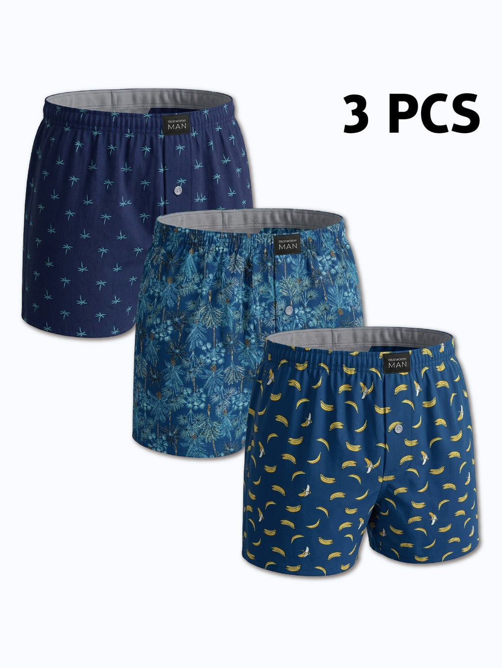 Boxer d'intérieur bambou homme — lot de 3
