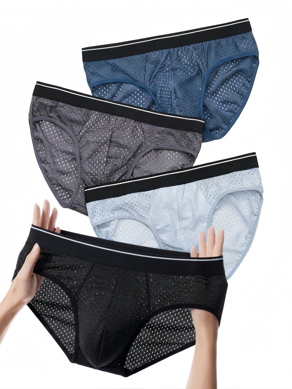 Boxer large grande taille homme — lot de 4, uni