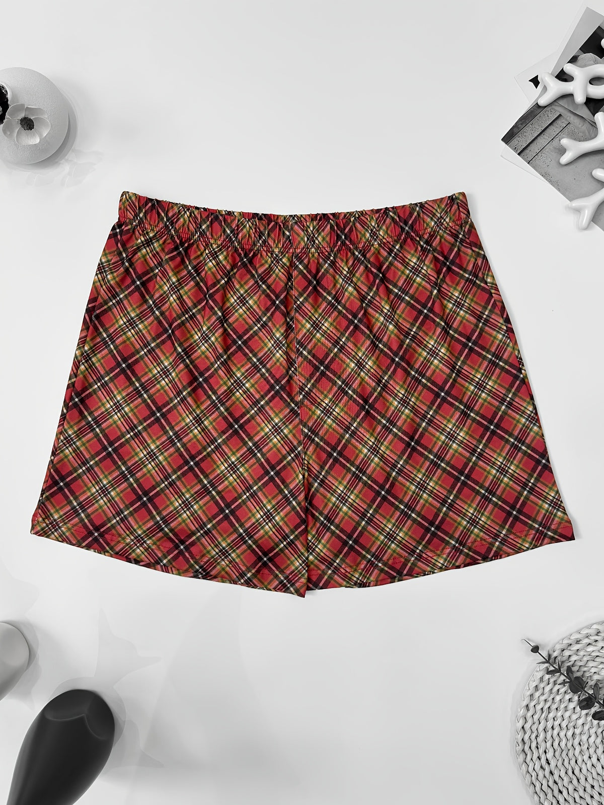 Boxer large d'intérieur microfibre homme — lot de 4, bourgogne
