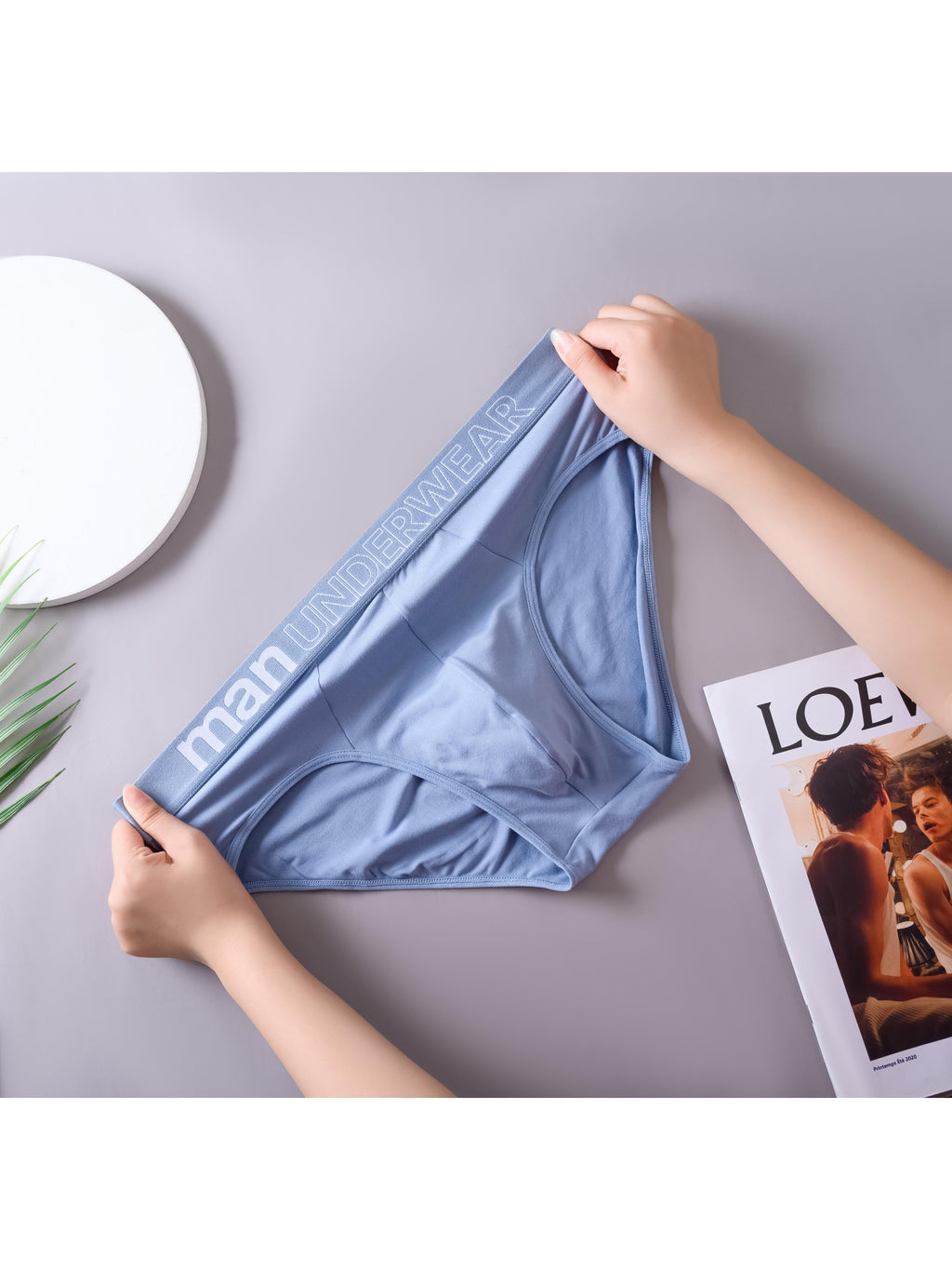 Slip respirant microfibre homme — lot de 12, uni