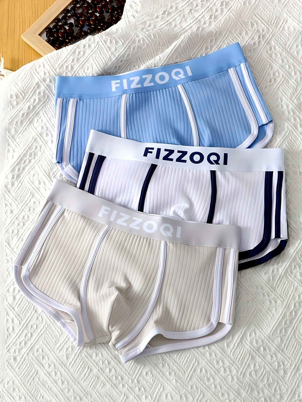 Boxer respirant coton homme — lot de 3, uni, assortiment S