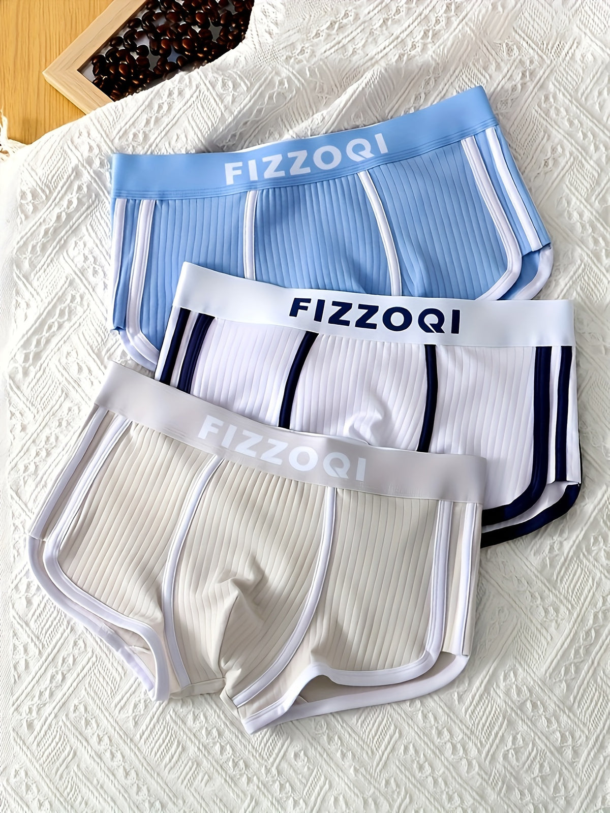 Boxer respirant coton homme — lot de 3, uni, assortiment S