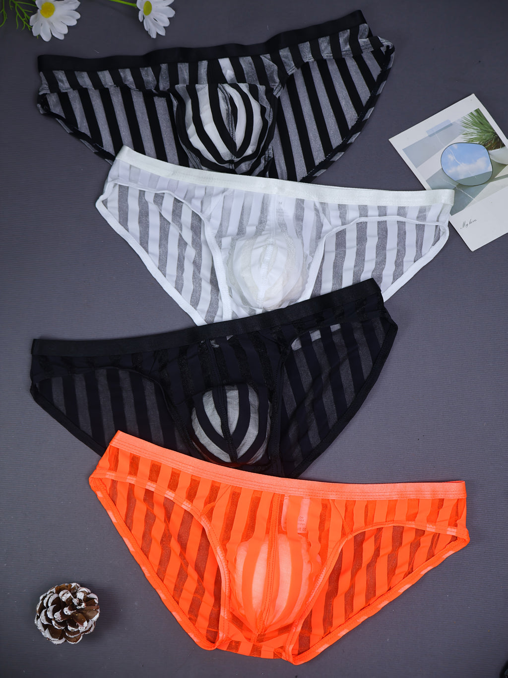 Slip homme — lot de 4, maille stable, lavable en machine