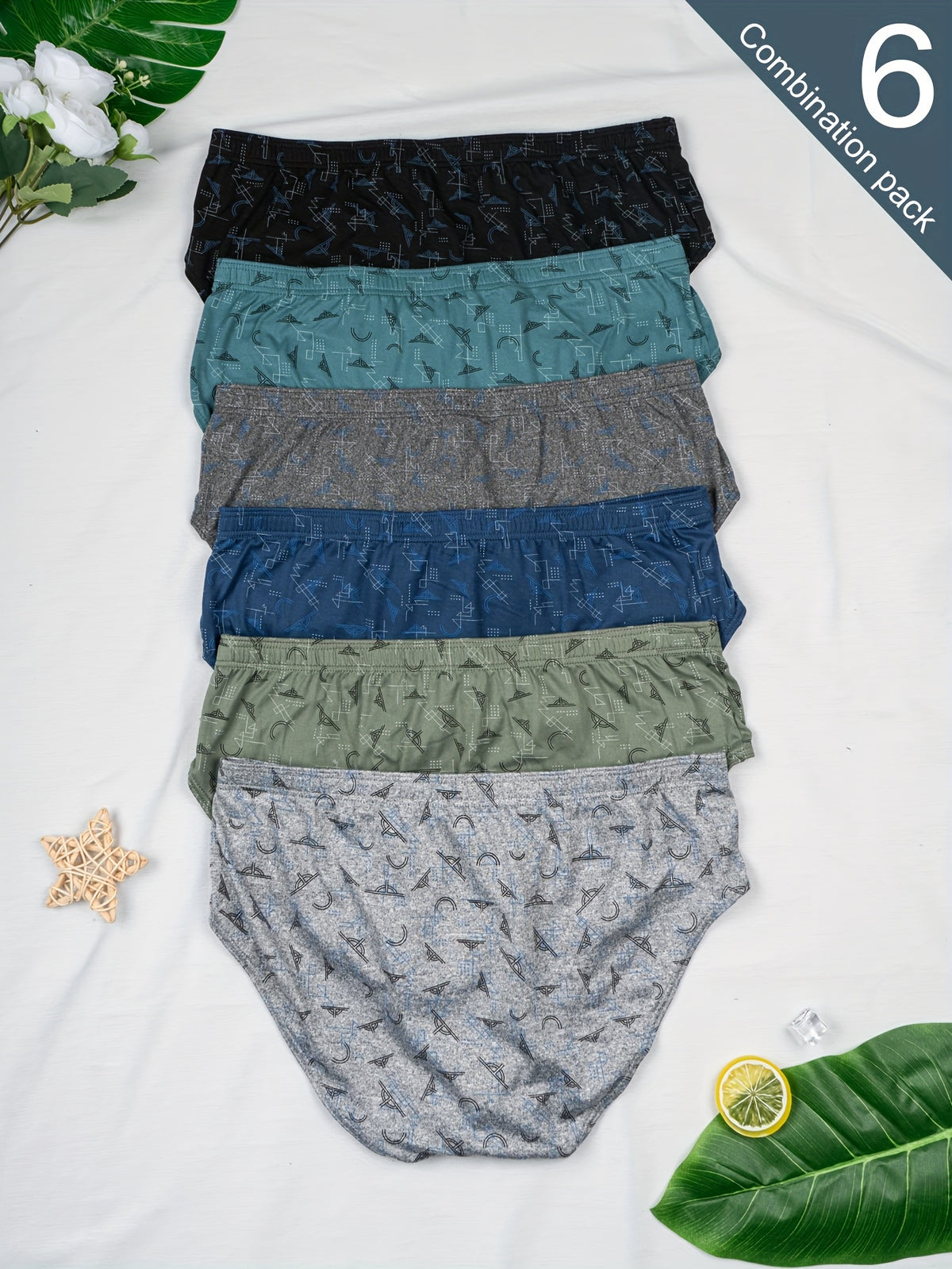 Slip taille haute de sport microfibre homme — lot de 6