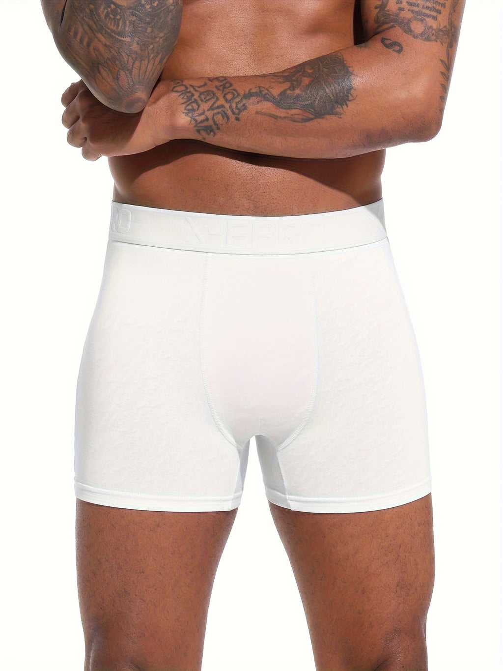 Boxer coton homme — lot de 5, blanc