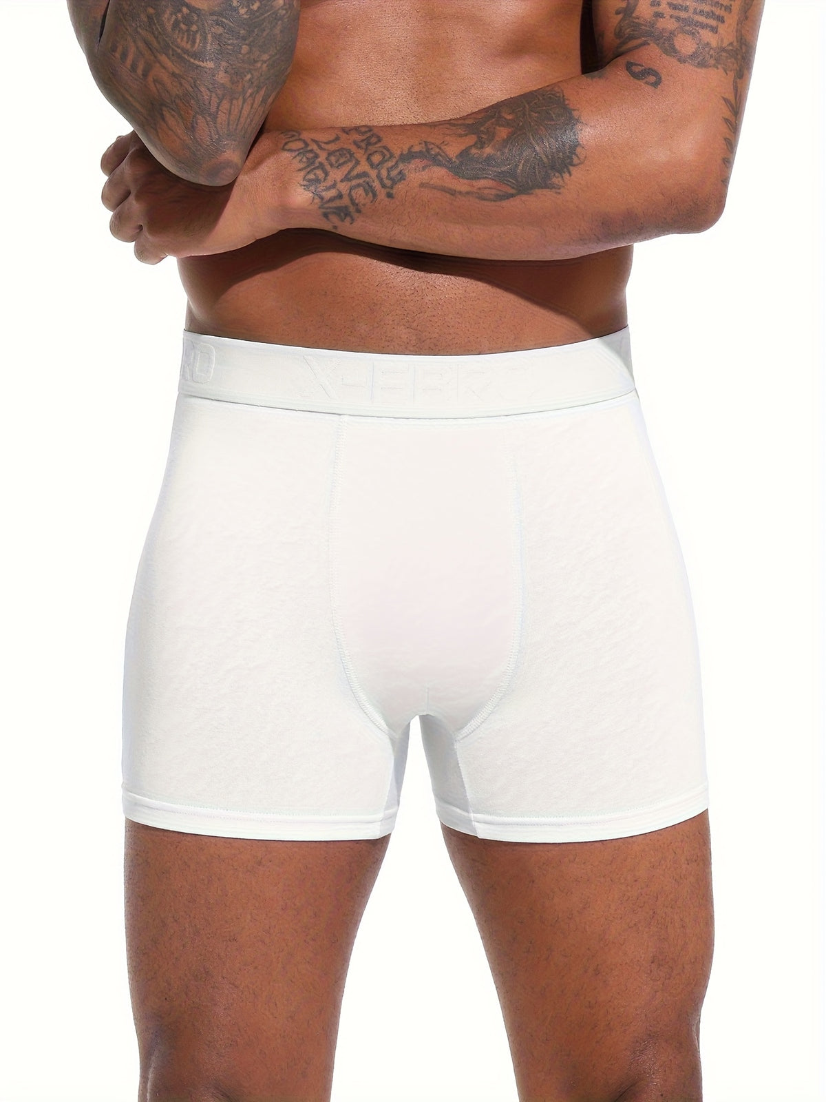 Boxer coton homme — lot de 5, blanc