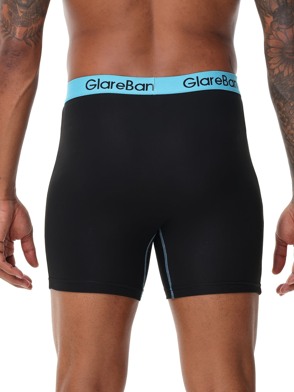 Boxer long microfibre homme — lot de 5, uni, assortiment E (modèle 2)