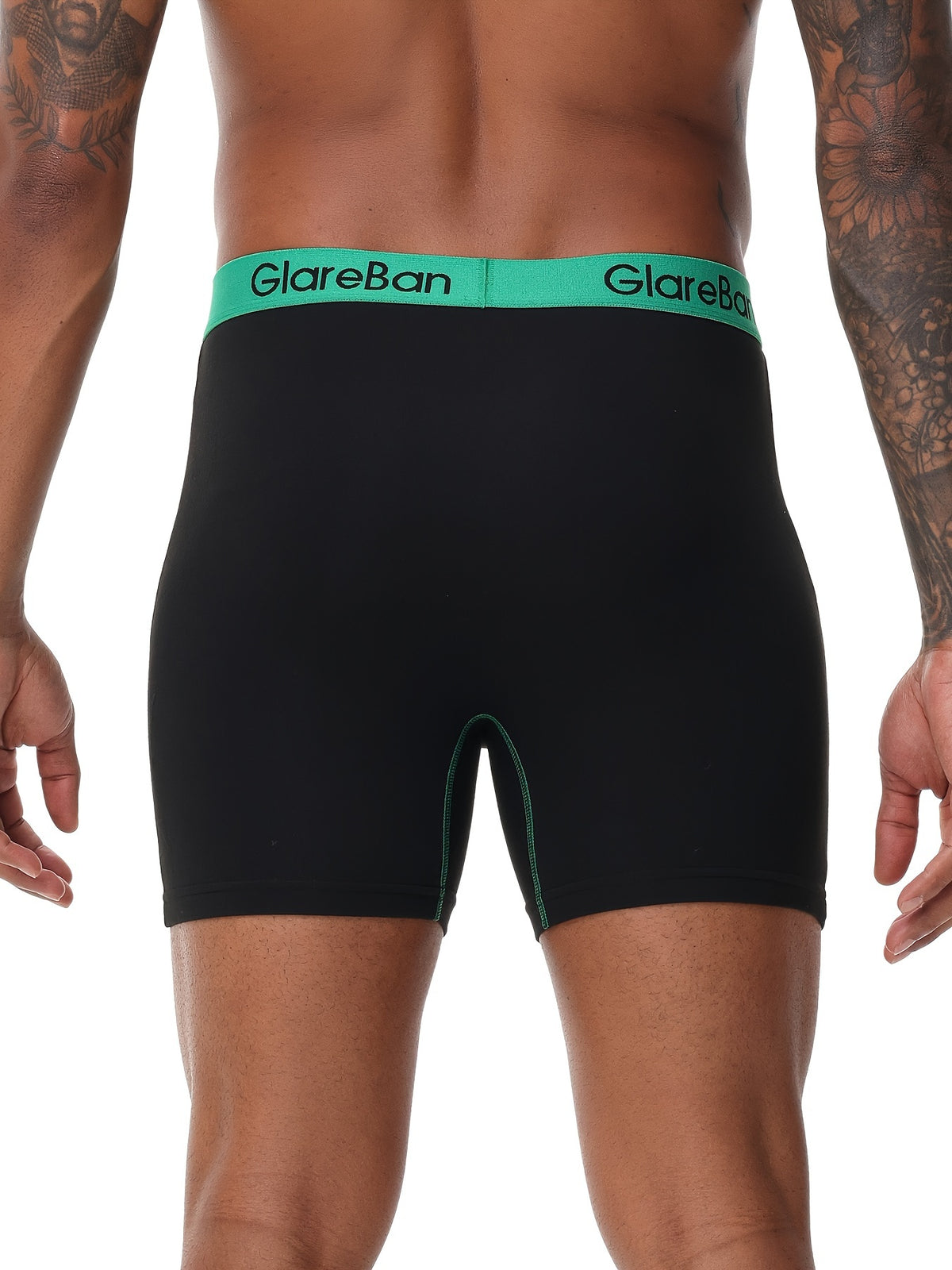 Boxer long microfibre homme — lot de 5, uni, assortiment E (modèle 2)