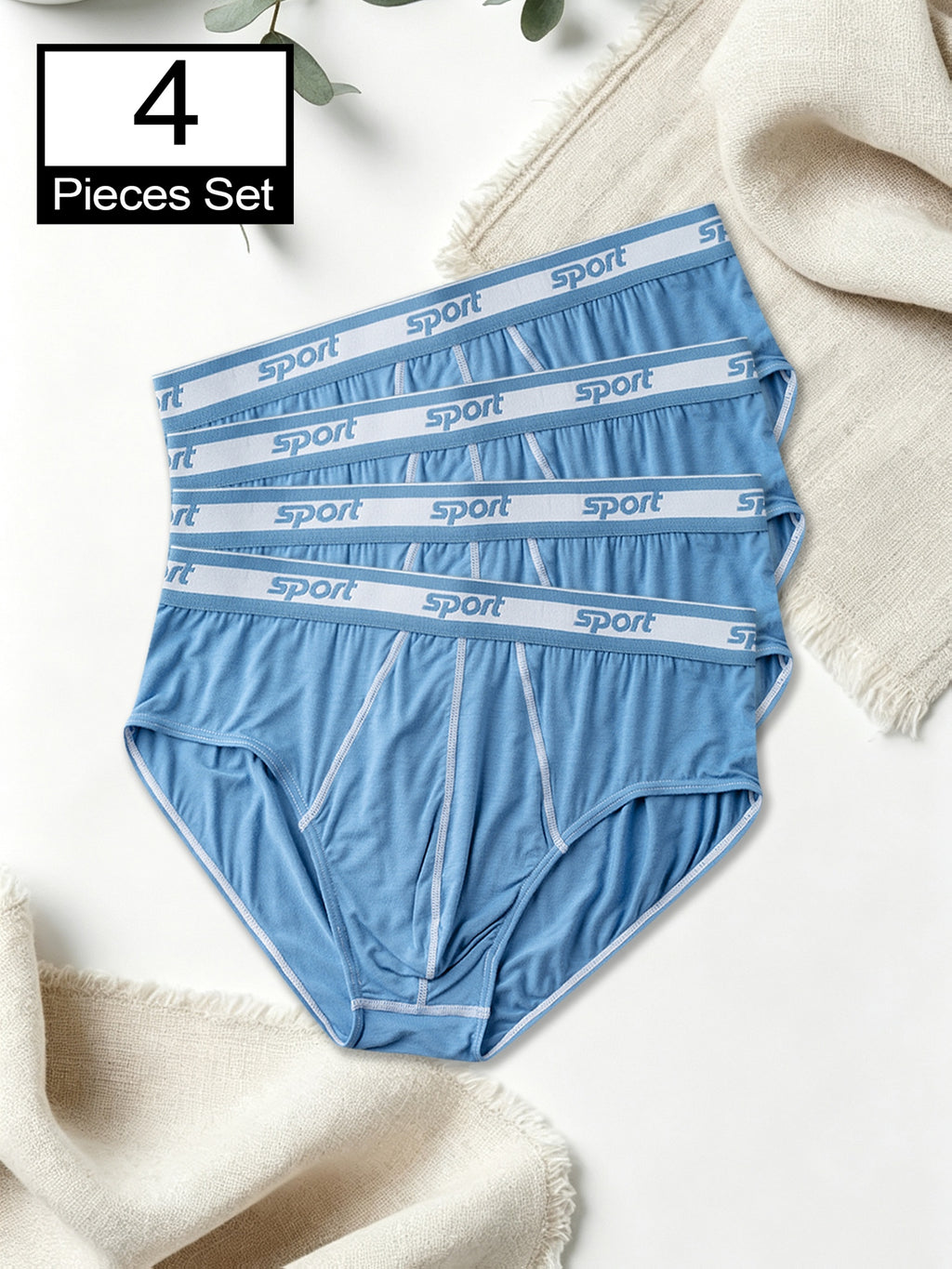 Slip respirant modal homme — lot de 4, uni, du S au XXL