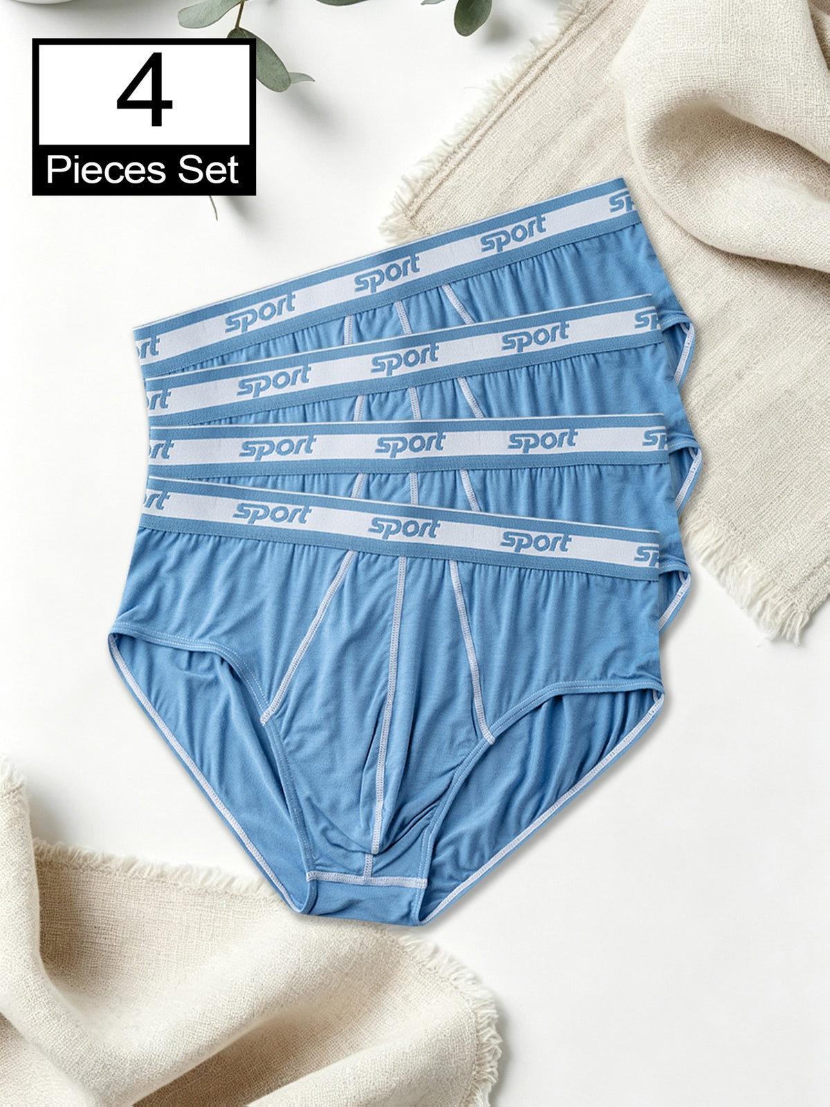 Slip respirant modal homme — lot de 4, uni, du S au XXL