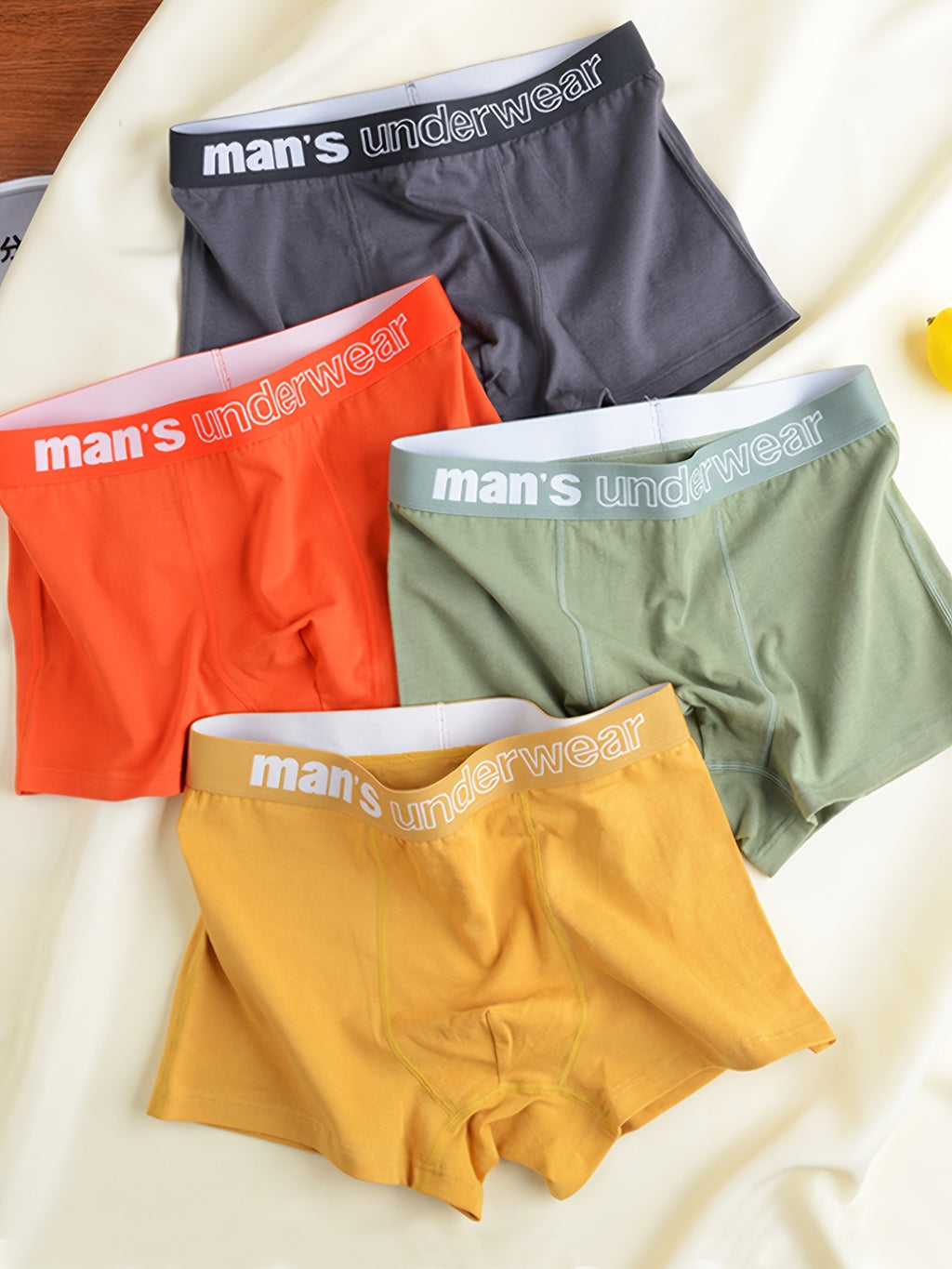Boxer respirant coton homme — lot de 4, uni, du XXS au XL