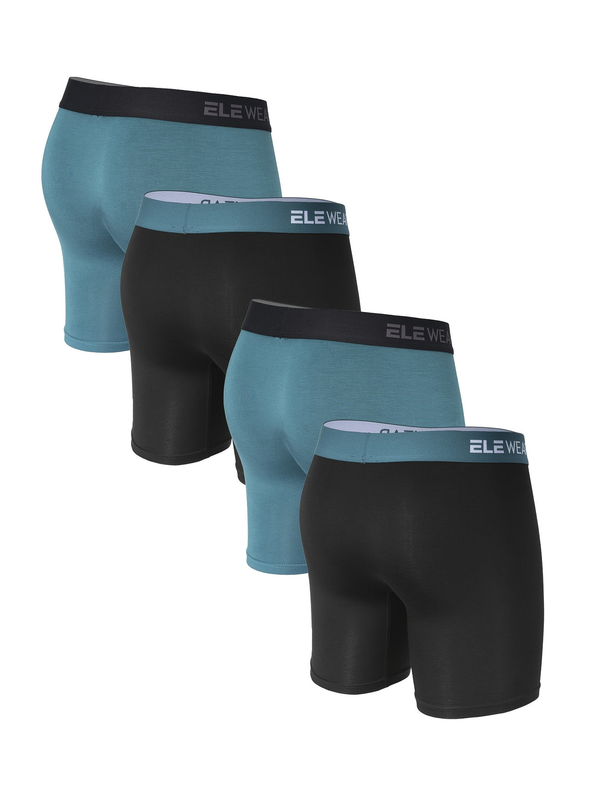Boxer long respirant bambou homme — lot de 4