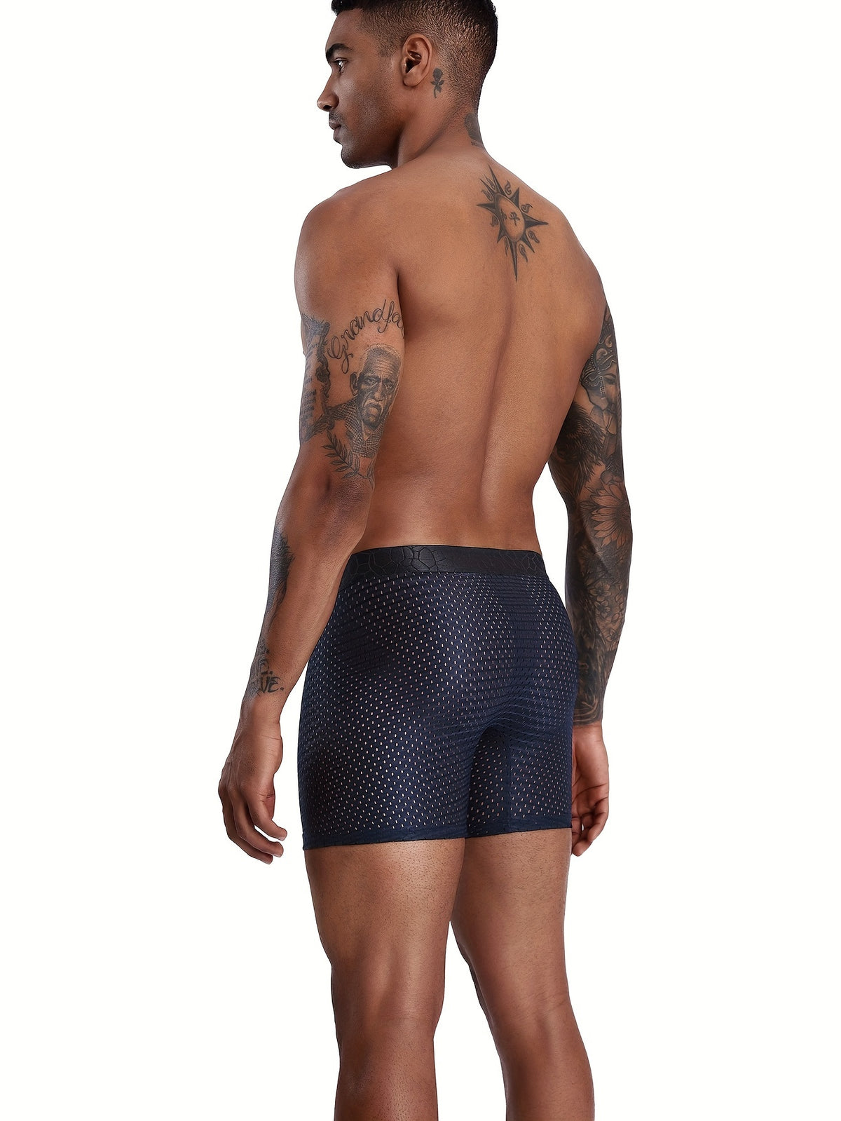 Boxer respirant microfibre homme — lot de 4, uni, assortiment A