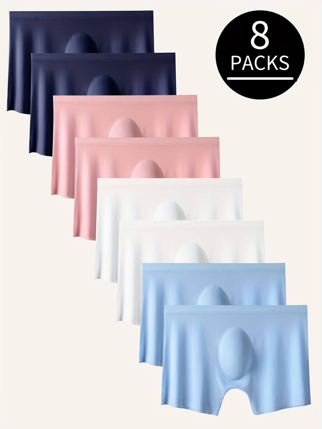 Boxer respirant microfibre homme — lot de 8
