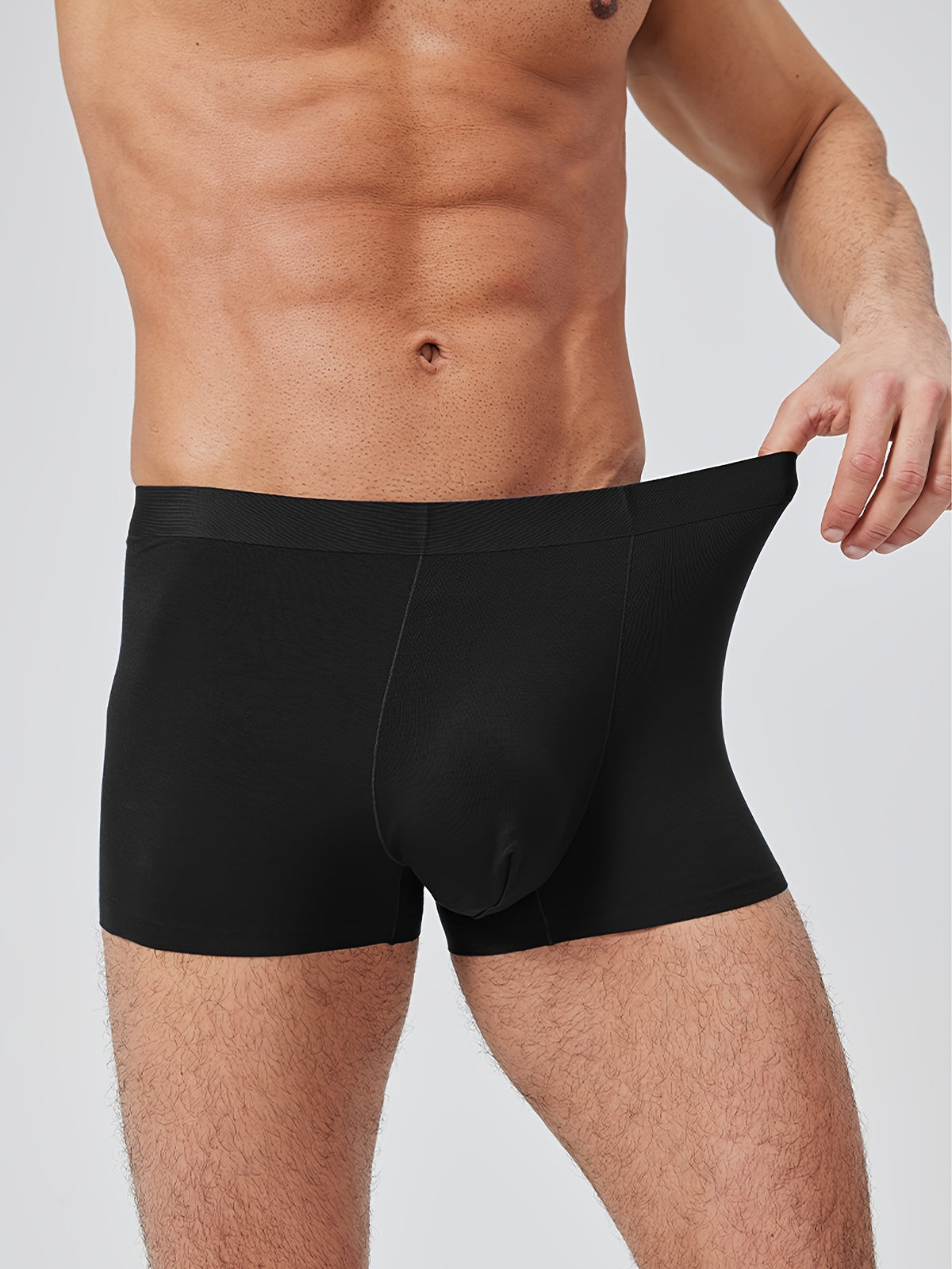 Boxer sans couture séchage rapide homme, bleu — vue 8