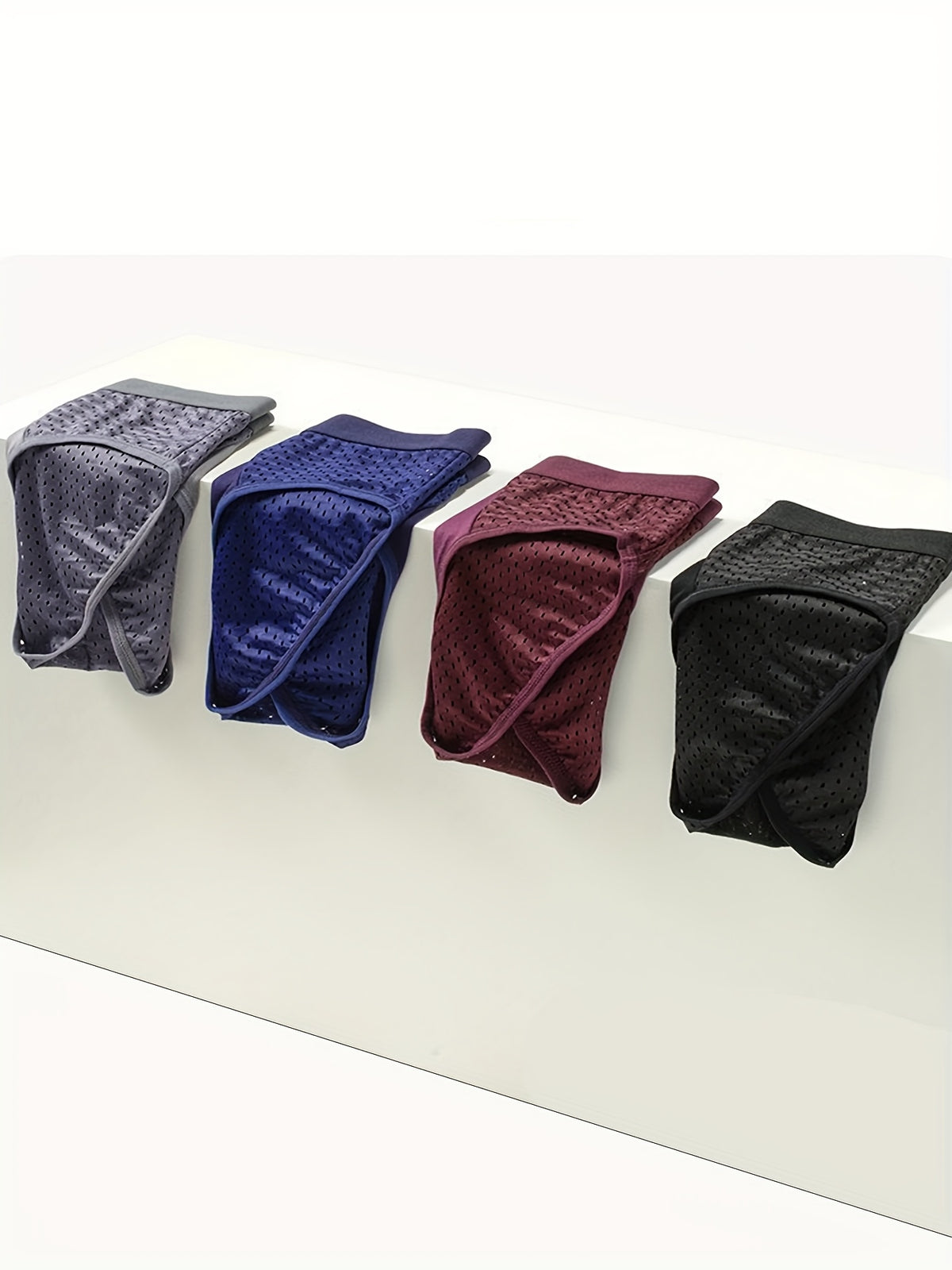 Boxer respirant microfibre homme — lot de 4, uni, du XS au XL