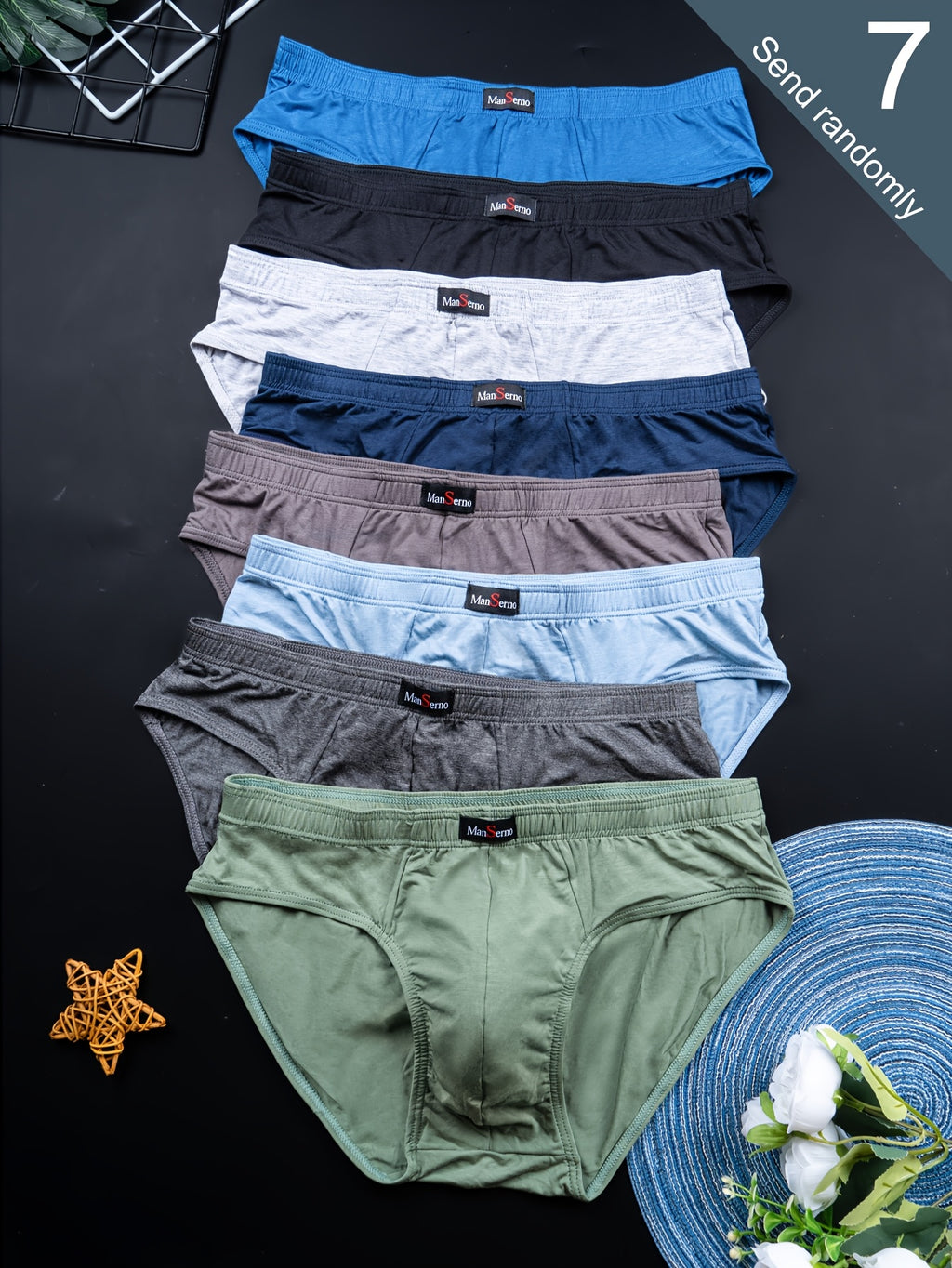 Slip respirant modal homme — lot de 7, uni