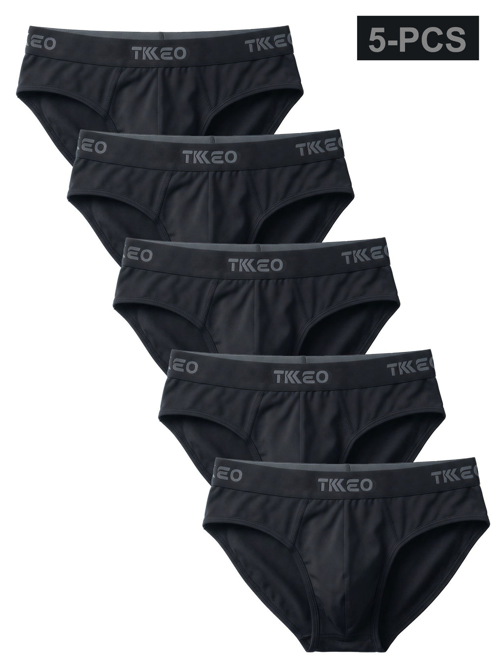 Slip séchage rapide respirant microfibre homme — lot de 5, uni, du S au 3XL