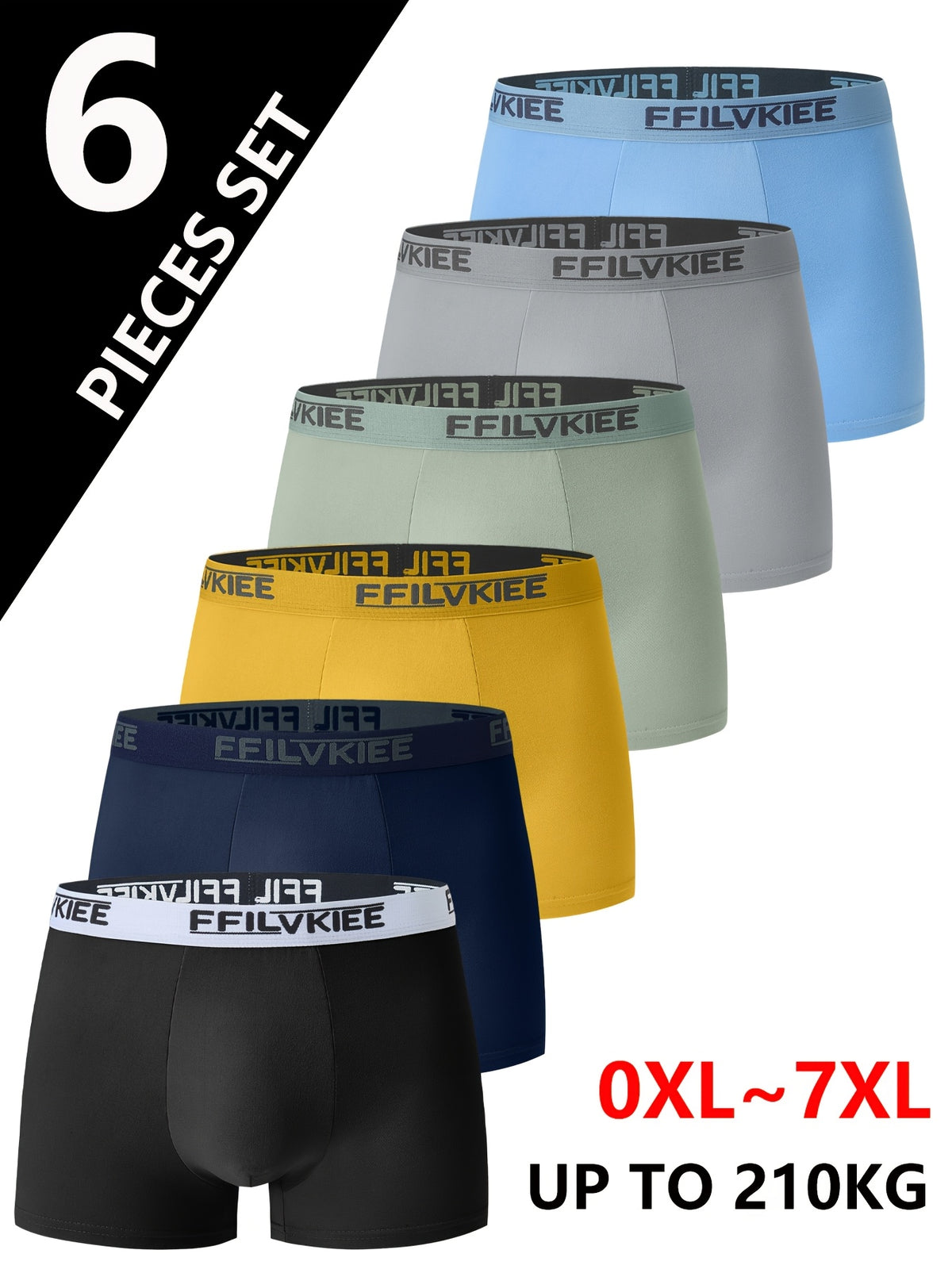 Boxer grande taille de sport microfibre homme — lot de 6, uni