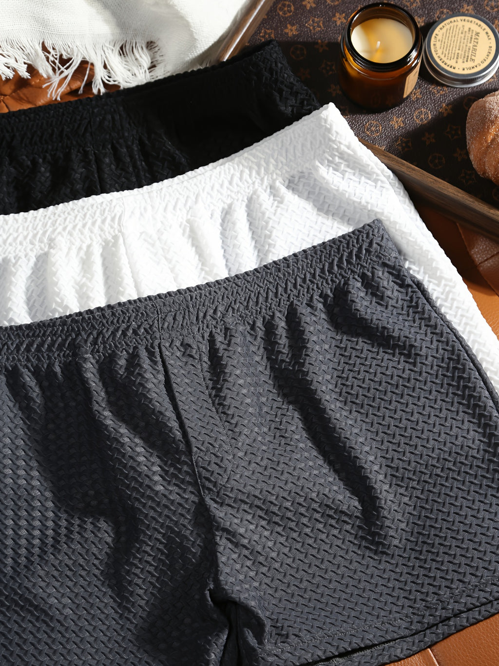 Boxer large microfibre homme — lot de 3, uni
