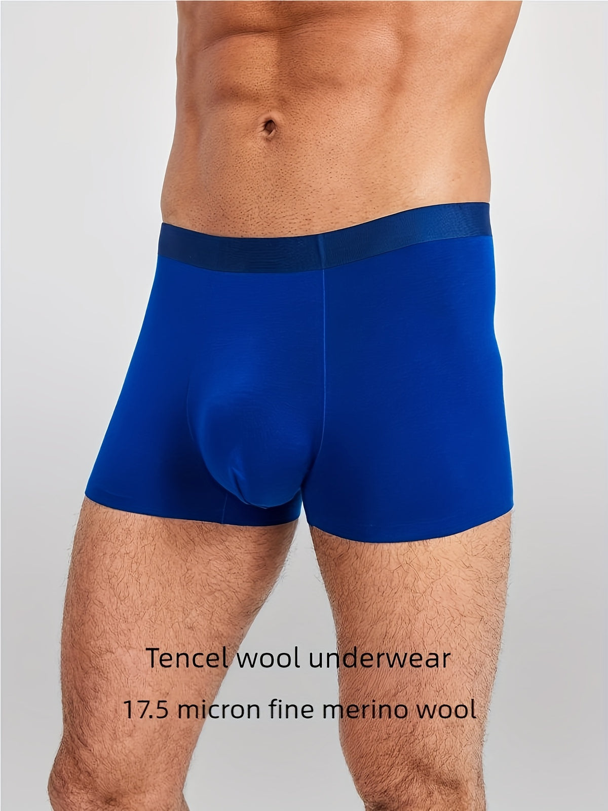 Boxer sans couture séchage rapide homme, bleu — vue 5 Image