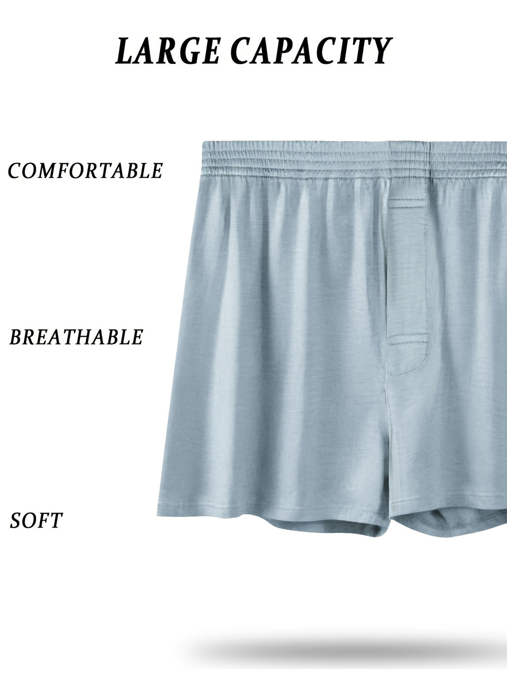 Boxer respirant bambou homme — lot de 5, uni, du M au XXL