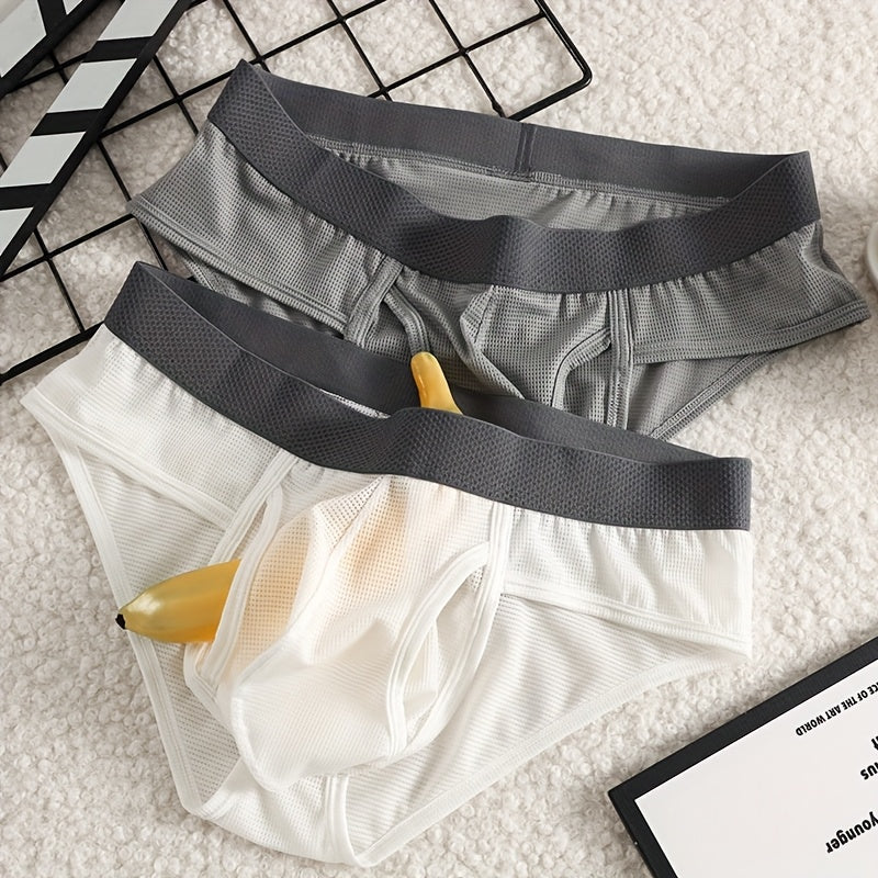 Slip taille basse de sport microfibre homme, gris