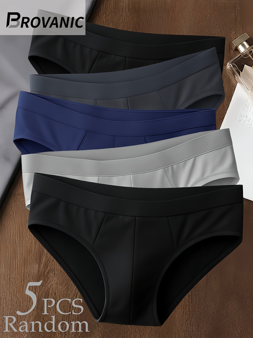Slip microfibre homme — lot de 5, uni, du XS au XL