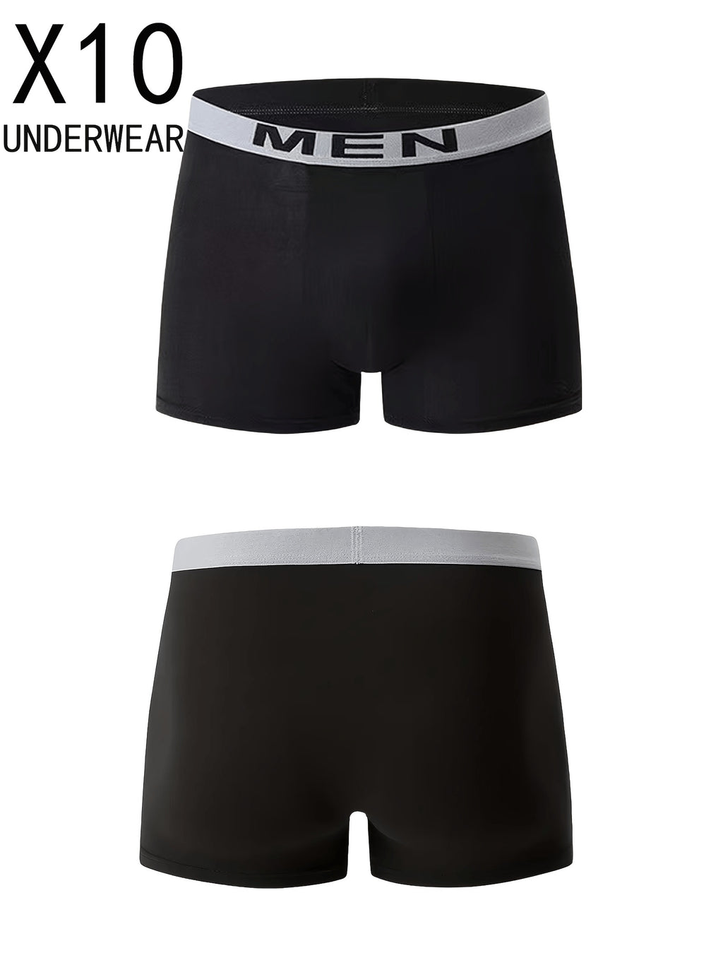 Boxer de sport respirant microfibre homme — lot de 10, uni, du S au 3XL