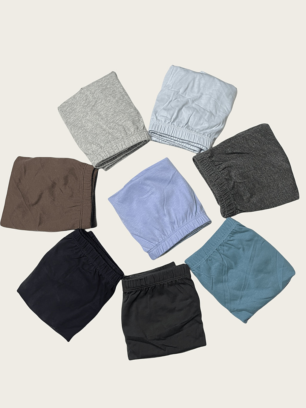 Slip large coton homme — lot de 8, uni