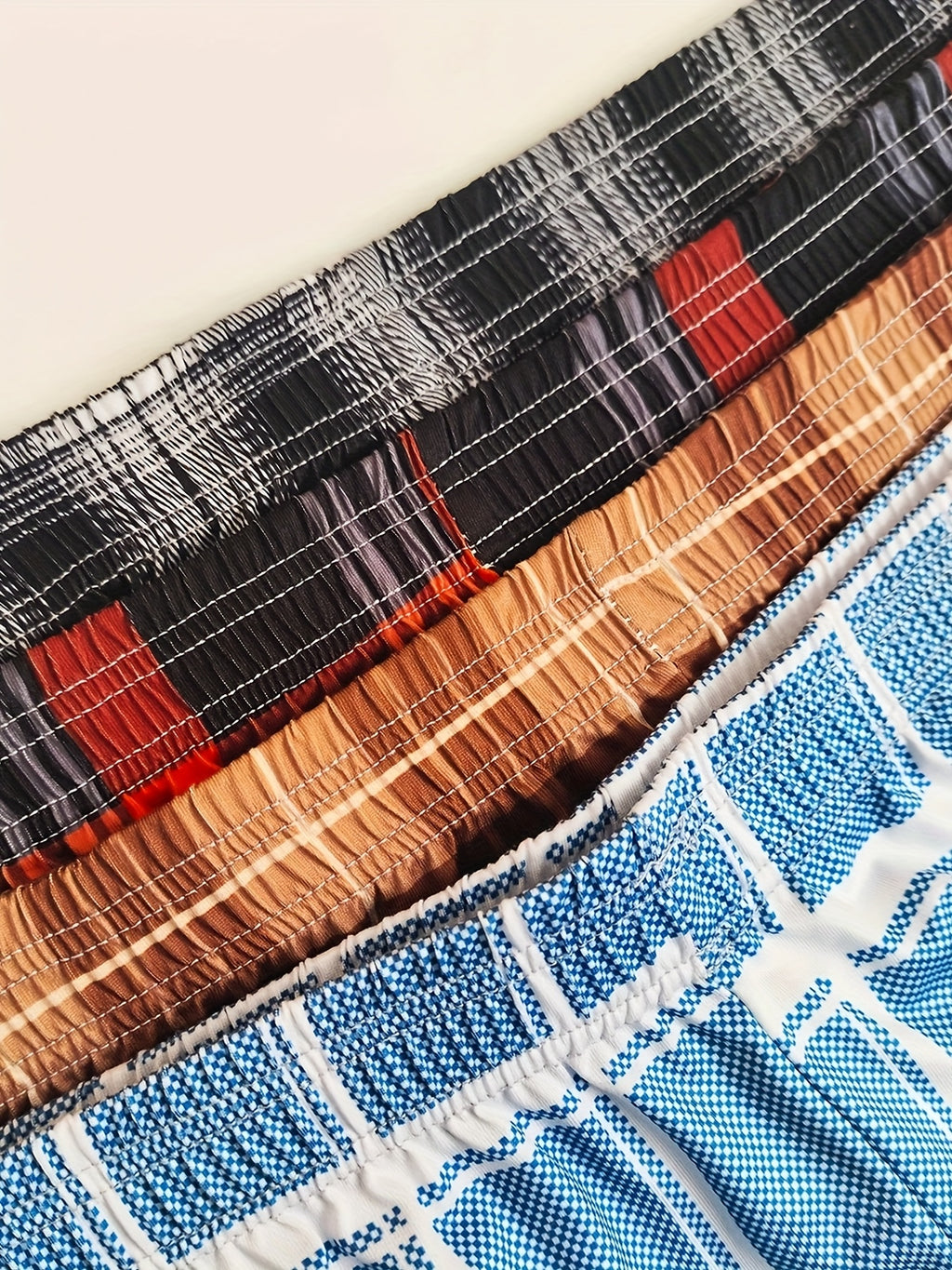 Boxer de sport respirant microfibre homme — lot de 7, à carreaux