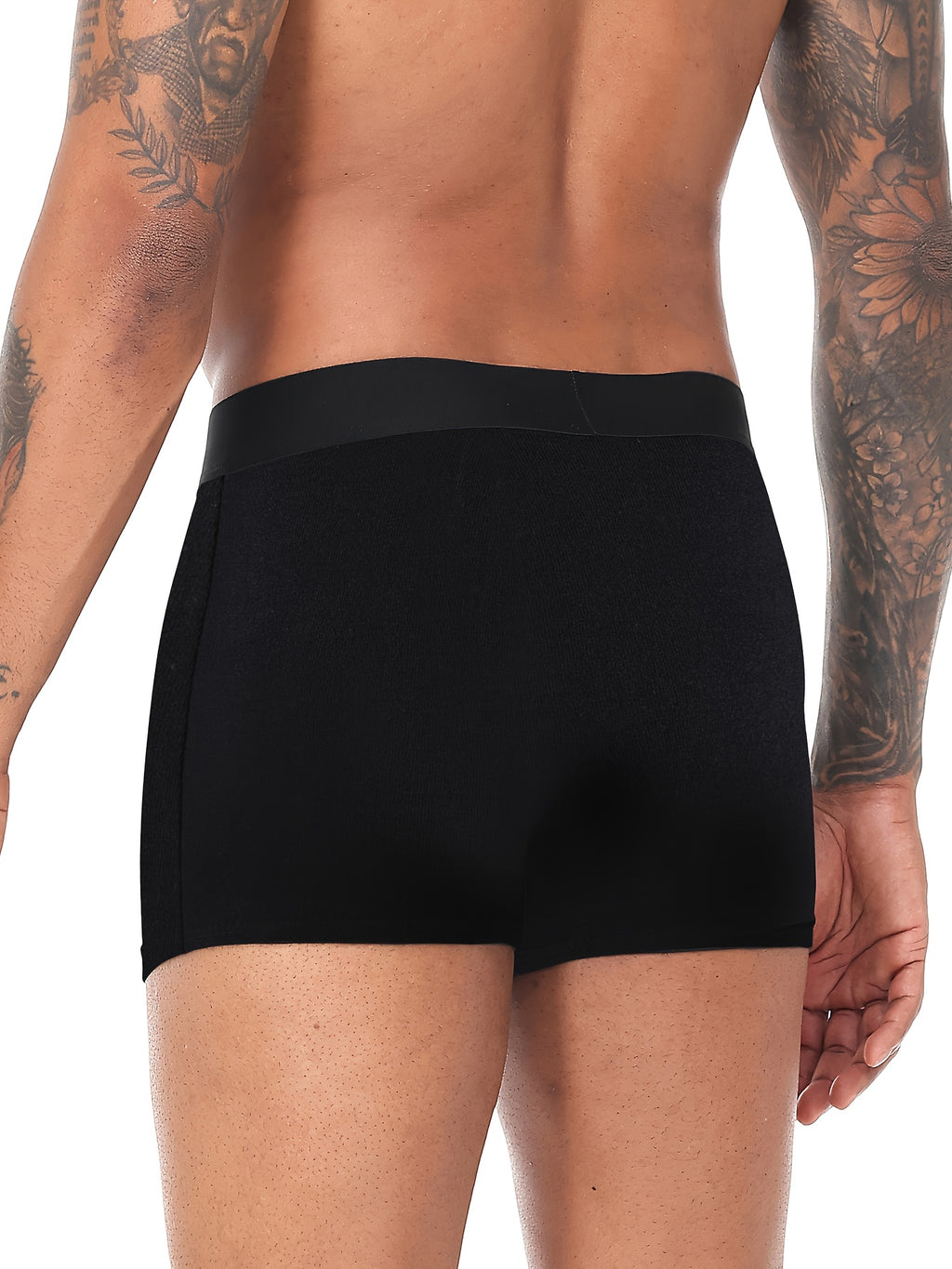 Boxer de sport coton homme — lot de 5, uni, assortiment E (modèle 2)