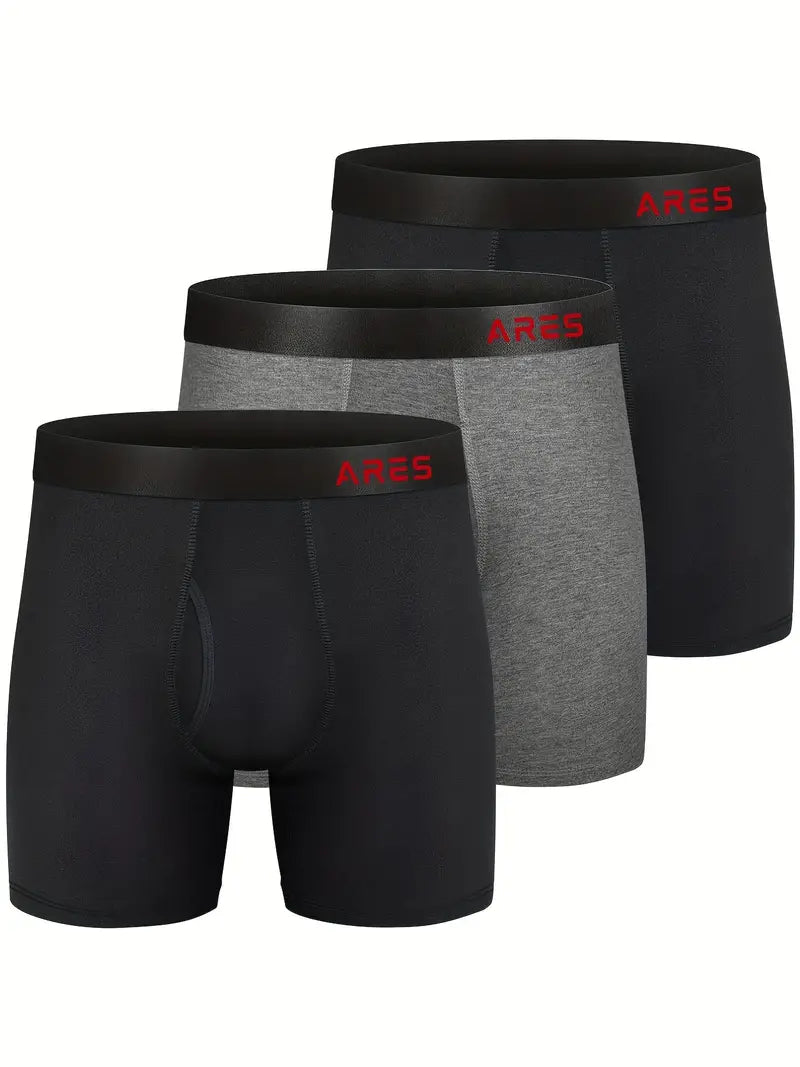 Boxer respirant homme — lot de 3, maille technique, coupe courte