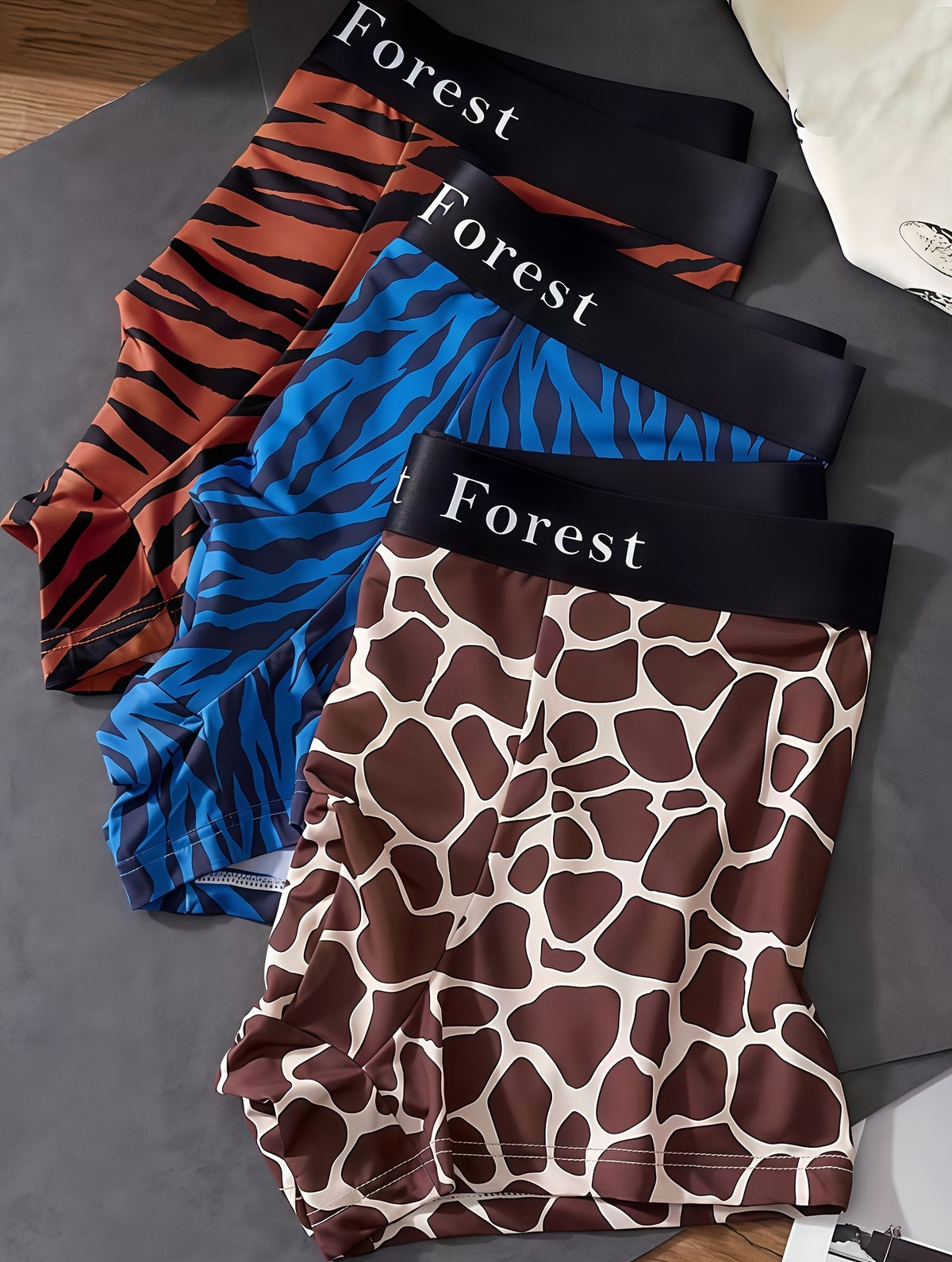 Boxer respirant microfibre homme — lot de 3, léopard — vue 5 Image