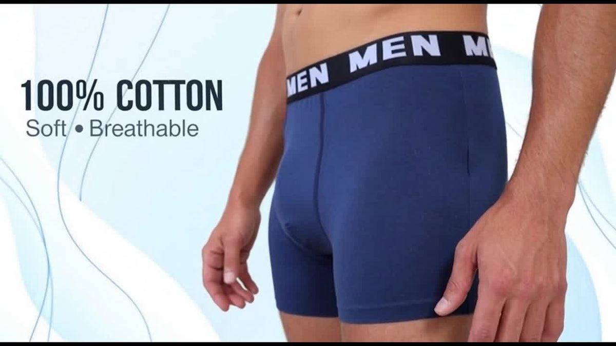 Boxer de sport respirant coton homme — lot de 7, uni