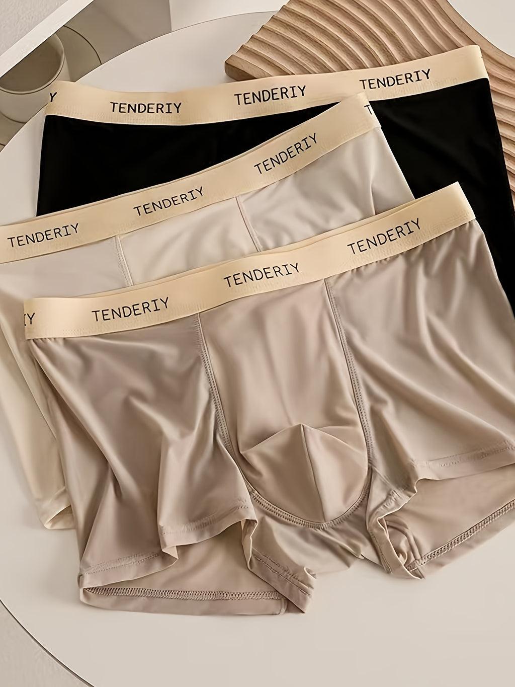 Boxer respirant microfibre homme — lot de 5, uni, assortiment A