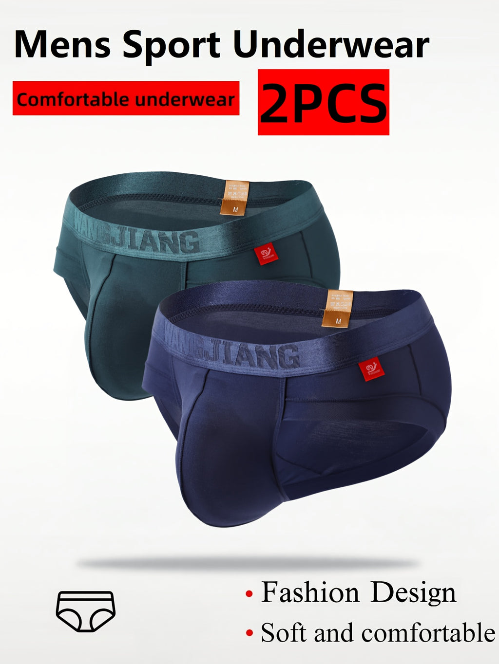 Slip taille basse de sport modal homme — lot de 2, uni