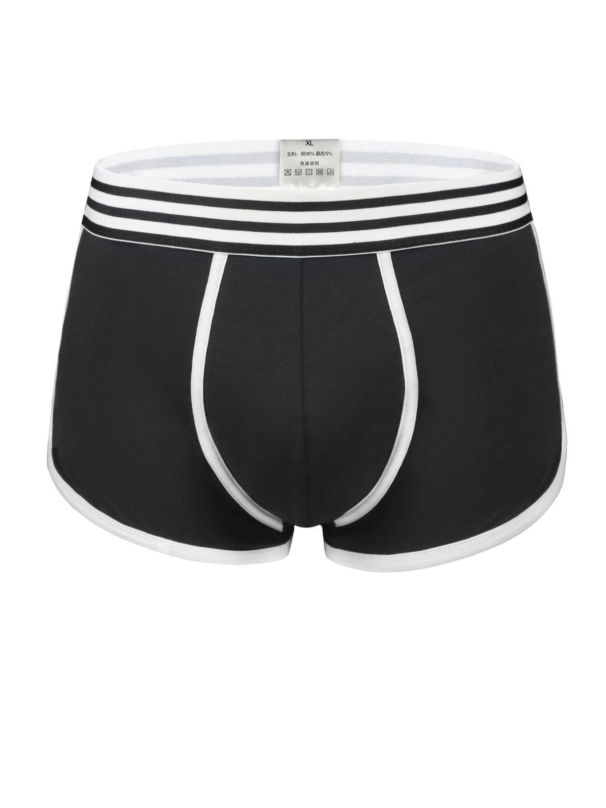 Boxer large de sport coton homme — lot de 5, uni, assortiment S