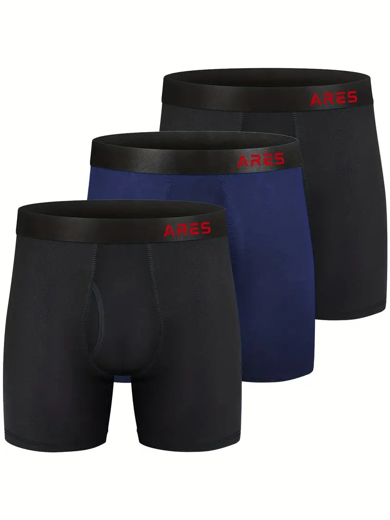 Boxer respirant homme — lot de 3, maille technique, coupe courte