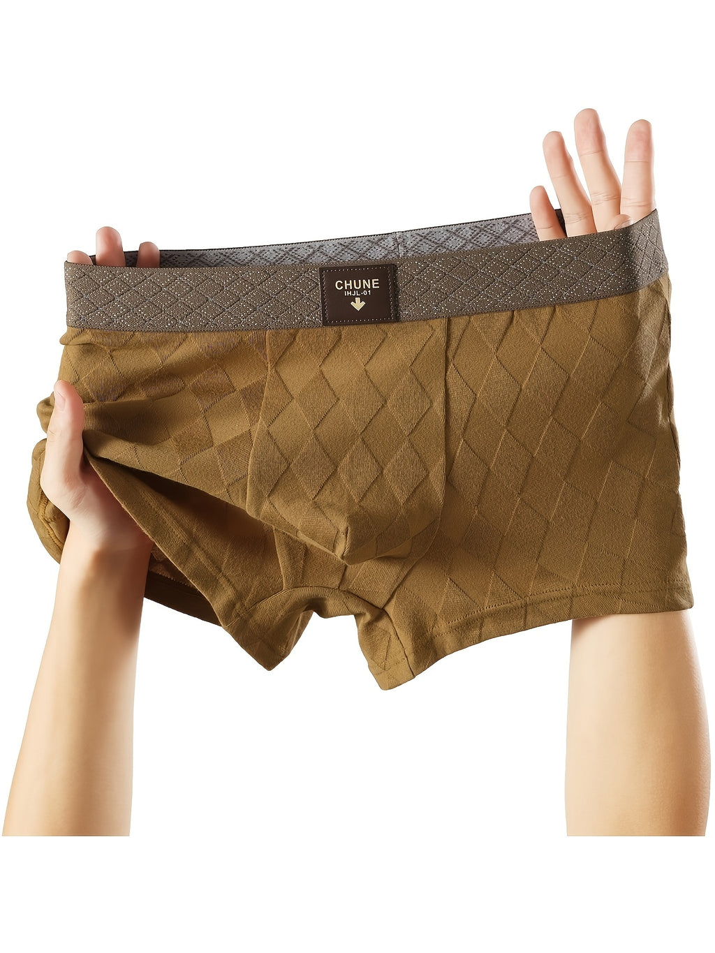 Boxer respirant coton homme — lot de 4, uni, assortiment D