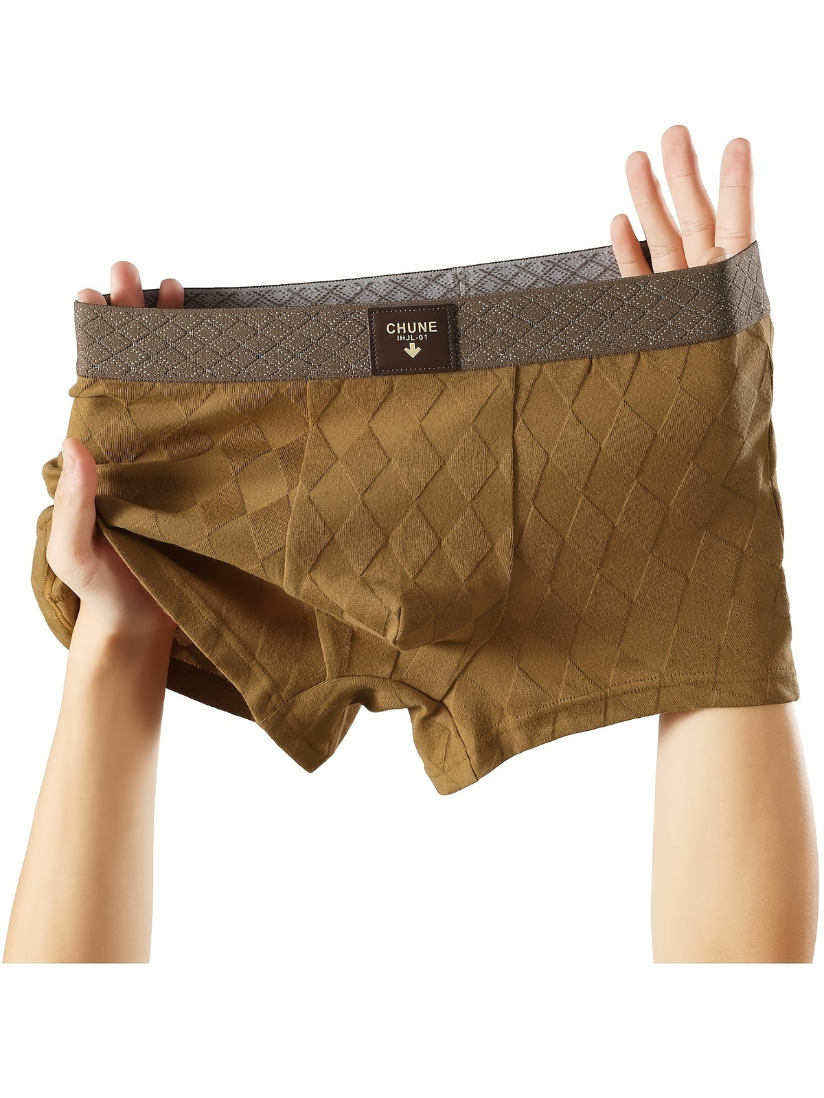 Boxer respirant coton homme — lot de 4, uni, assortiment D