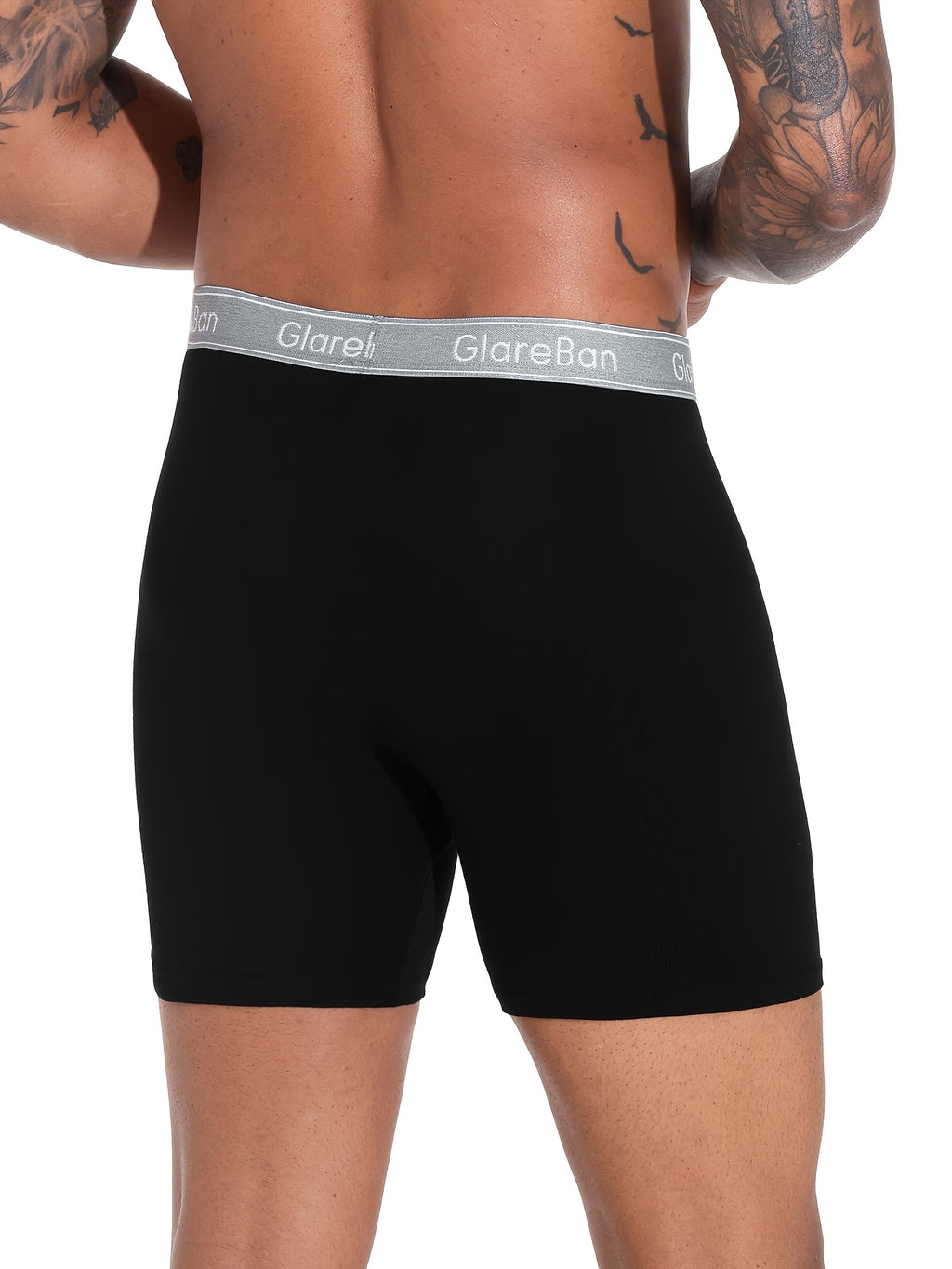 Boxer long coton homme — lot de 3, uni, assortiment S