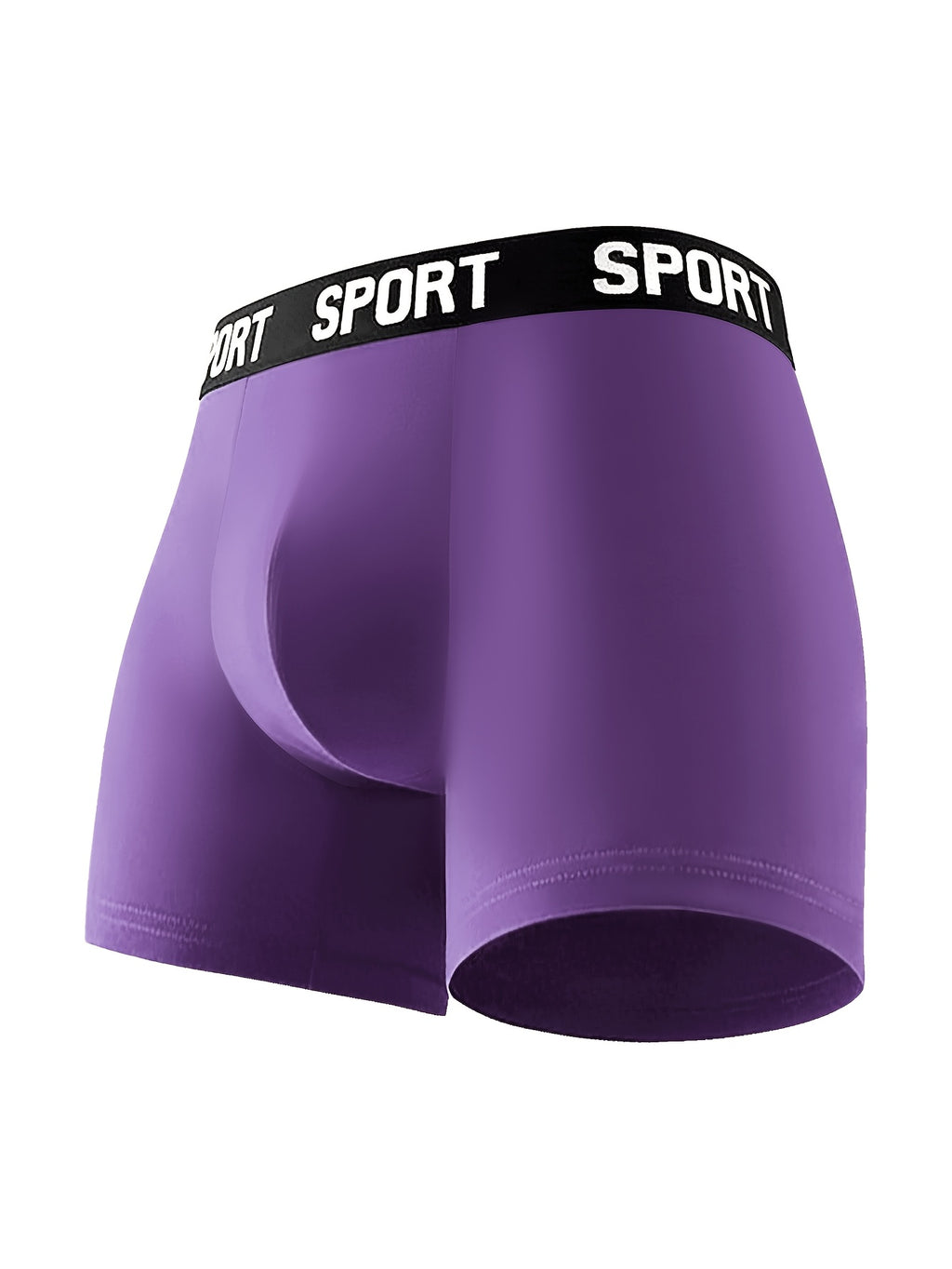 Boxer long de sport microfibre homme — lot de 5, uni, assortiment A