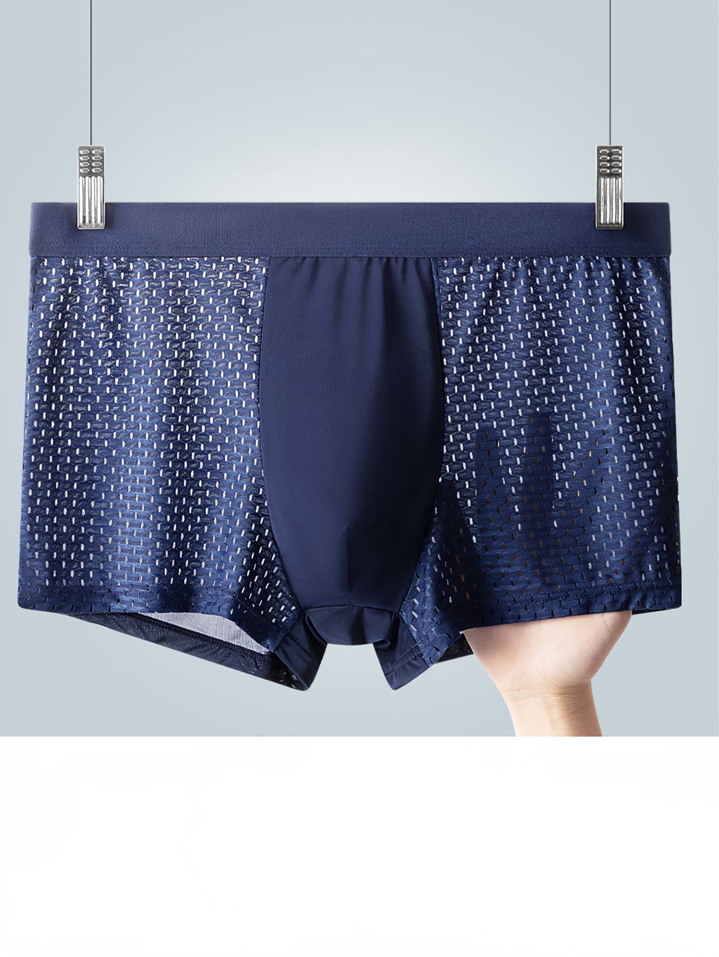Boxer large respirant microfibre homme — lot de 6, uni