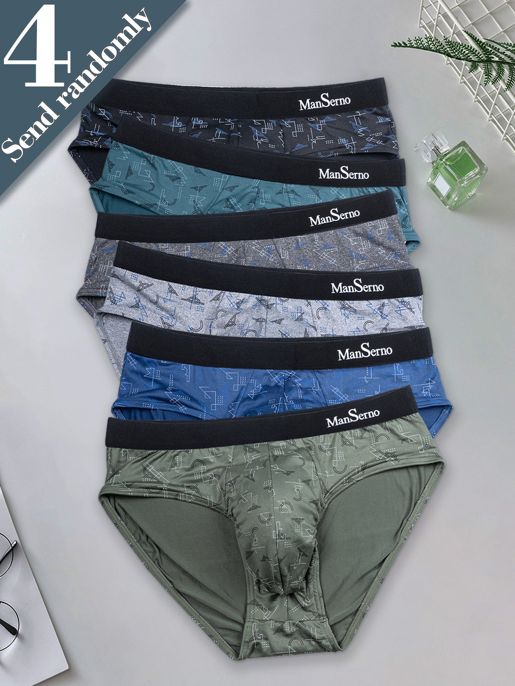 Slip séchage rapide respirant microfibre homme — lot de 4