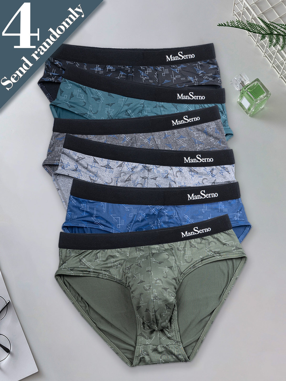 Slip séchage rapide respirant microfibre homme — lot de 4
