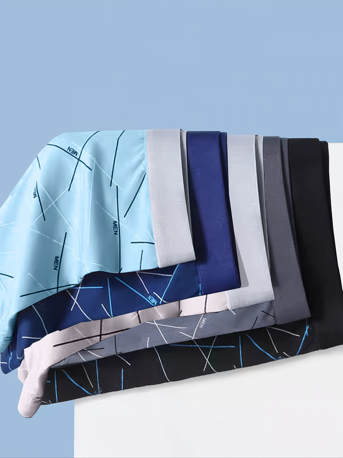 Boxer microfibre homme — lot de 6, géométrique, du XS au XL