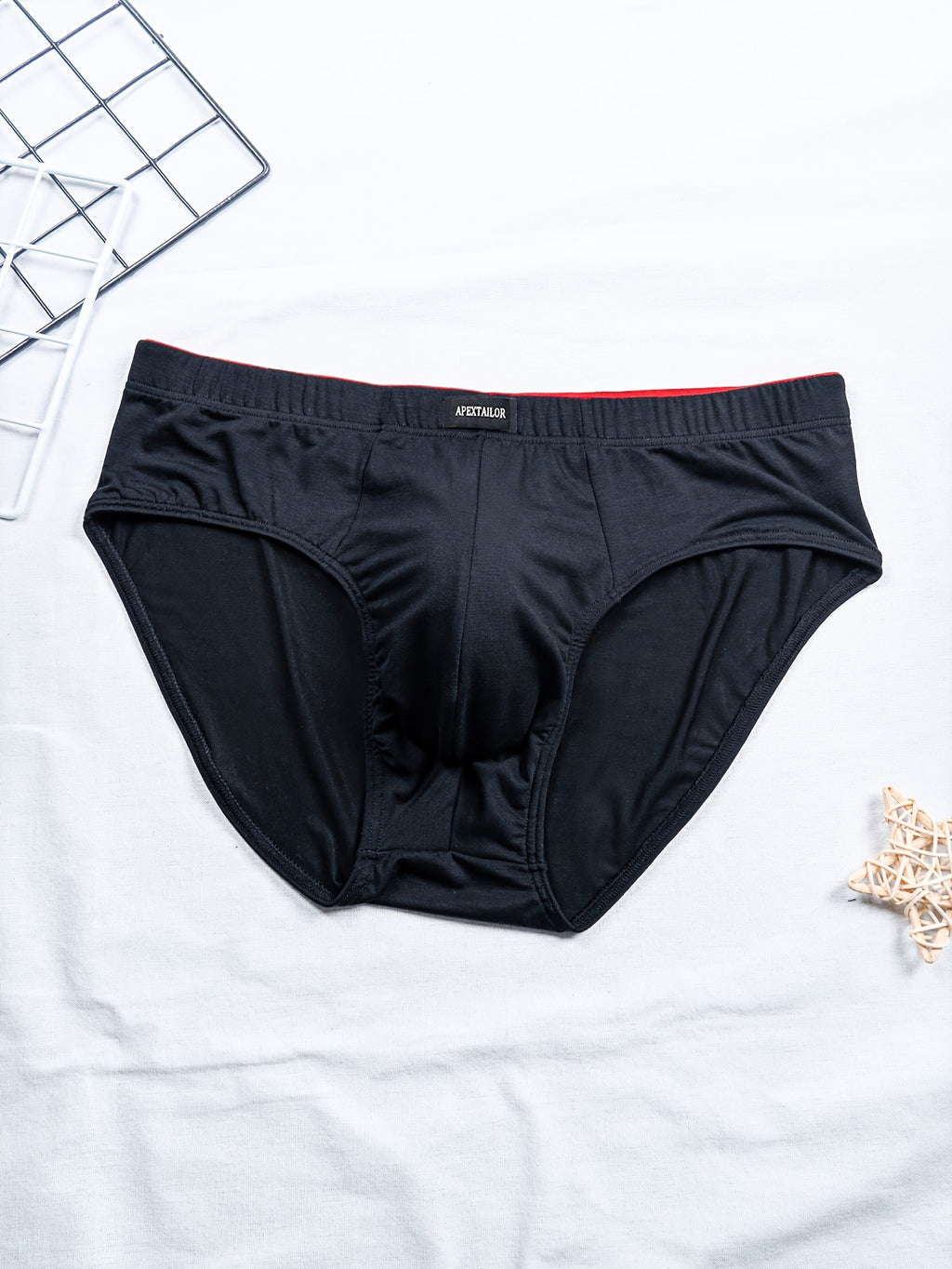 Slip respirant bambou homme — lot de 6, uni