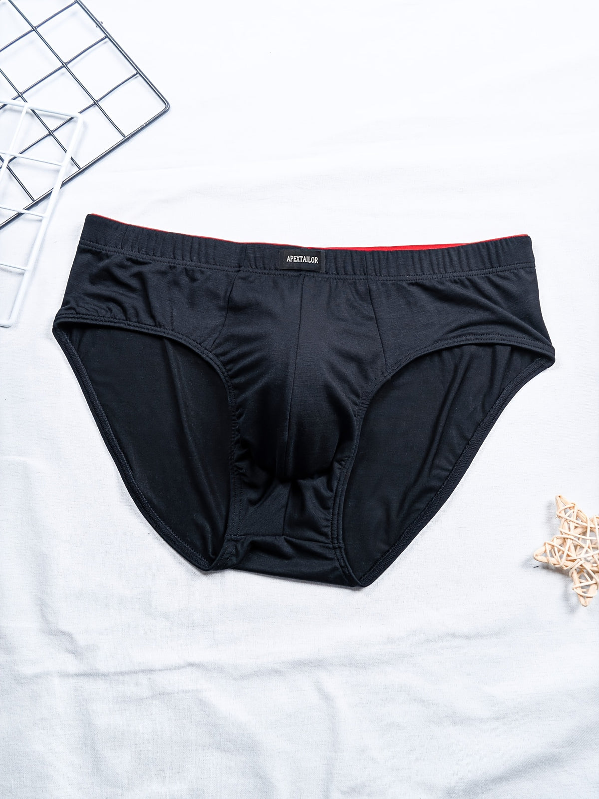 Slip respirant bambou homme — lot de 6, uni