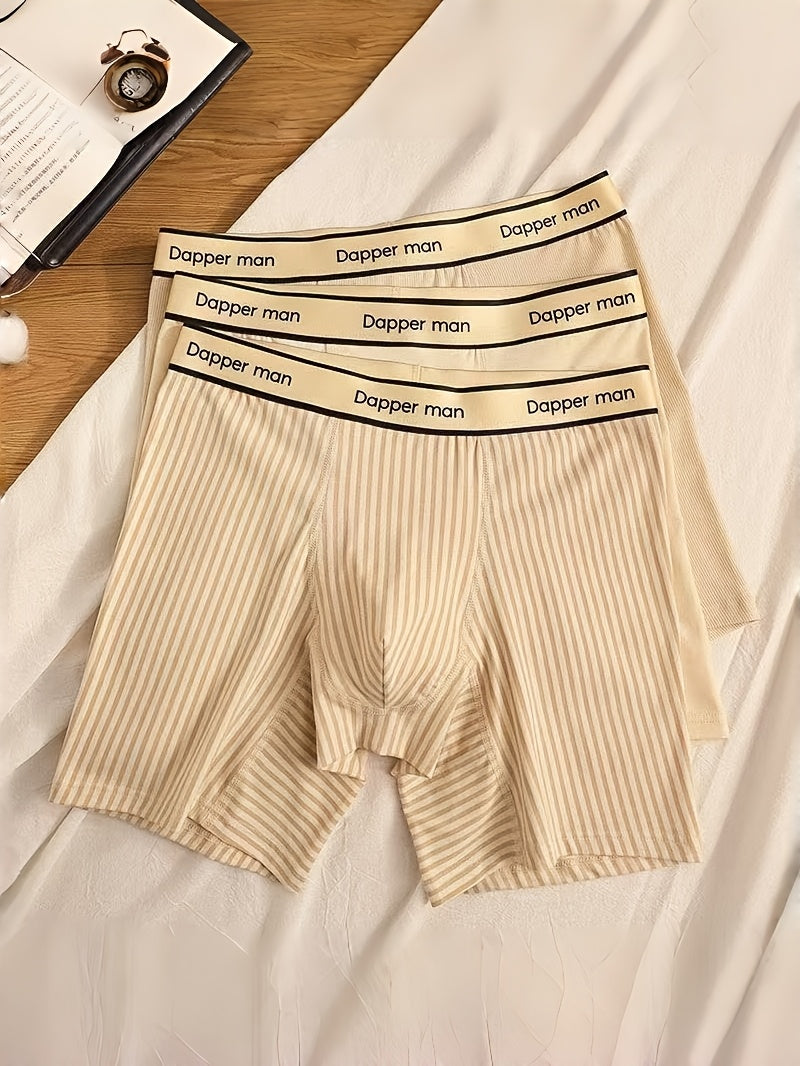 Boxer grande taille respirant coton homme — lot de 3, rayé — vue 4